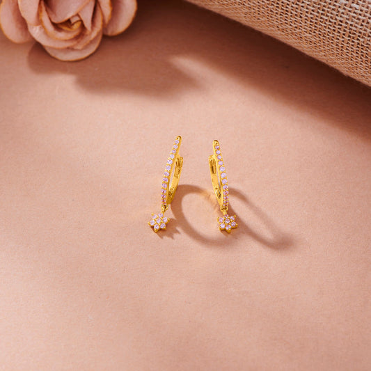 Starlit Spark Hoop & Huggie Gold Earring