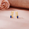 Urban Sapphire Hoop & Huggie Gold Earring