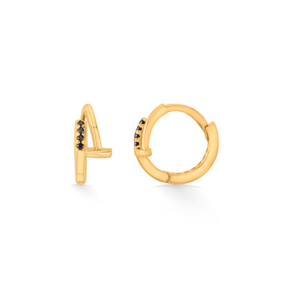 Golden Shadow Hoop & Huggie Gold Earring