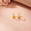 Golden Axis Hoop & Huggie Gold Earring