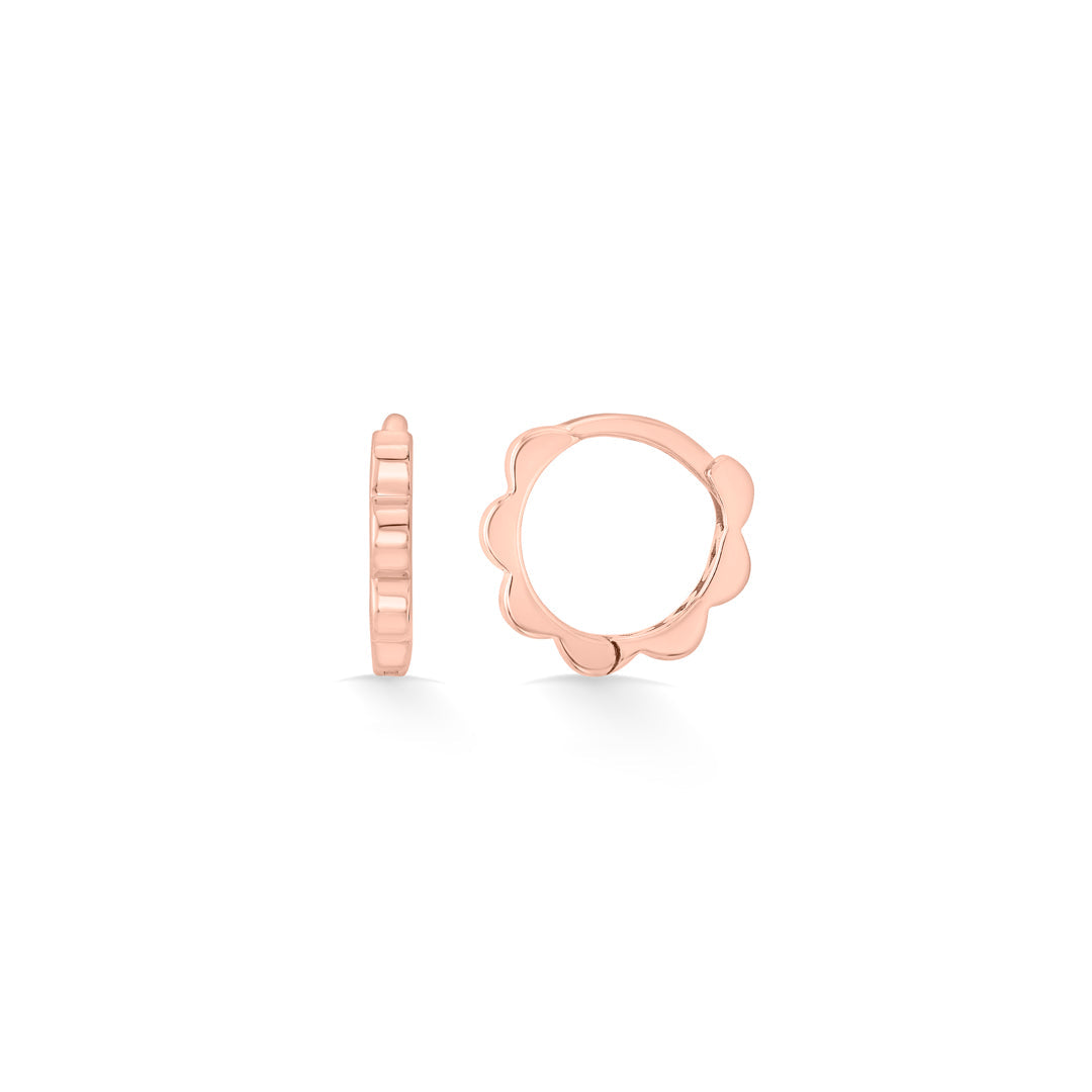 blush bolt hoops & huggies gold earring
