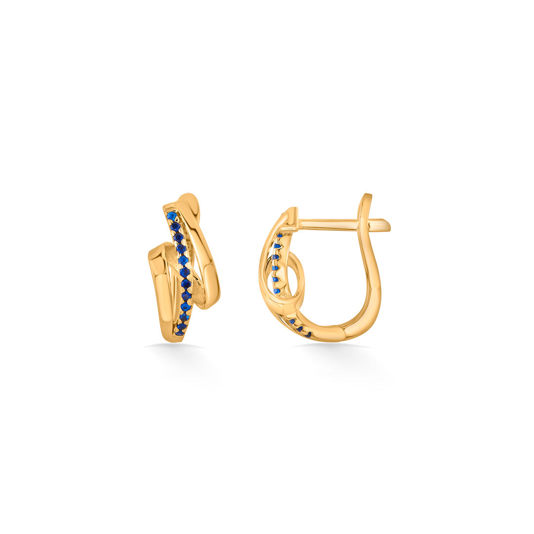 midnight twist hoop & huggie gold earring