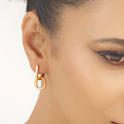 Galaxy Alignment Hoop & Huggie Gold Earring