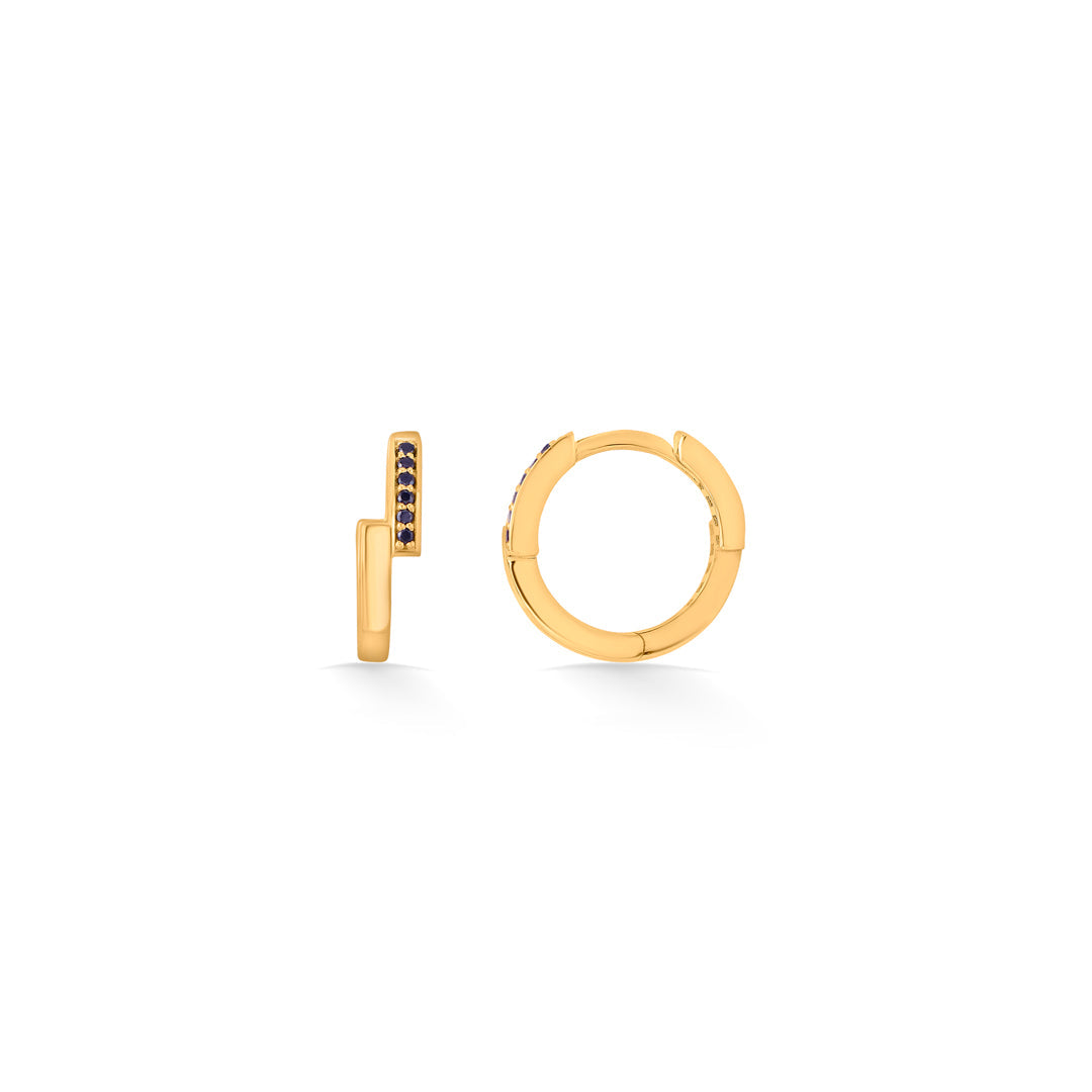 moonshadow stream  hoops & huggies gold earring