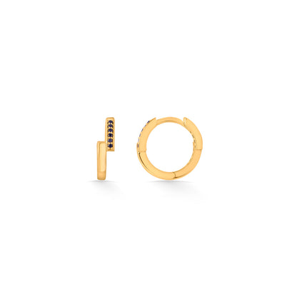 Moonshadow Stream  Hoops & Huggies Gold Earring