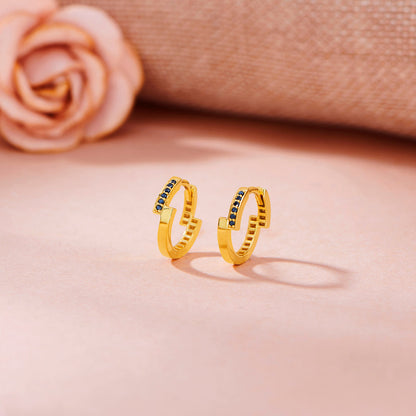 Moonshadow Stream  Hoops & Huggies Gold Earring