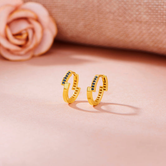 Moonshadow Stream  Hoops & Huggies Gold Earring