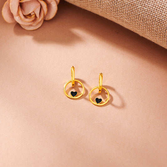 Cosmic Heart Hoop & Huggie Gold Earring