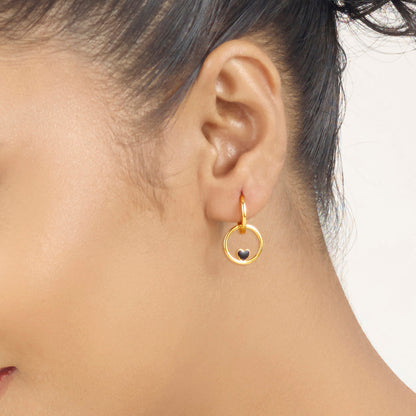 Cosmic Heart Hoop & Huggie Gold Earring