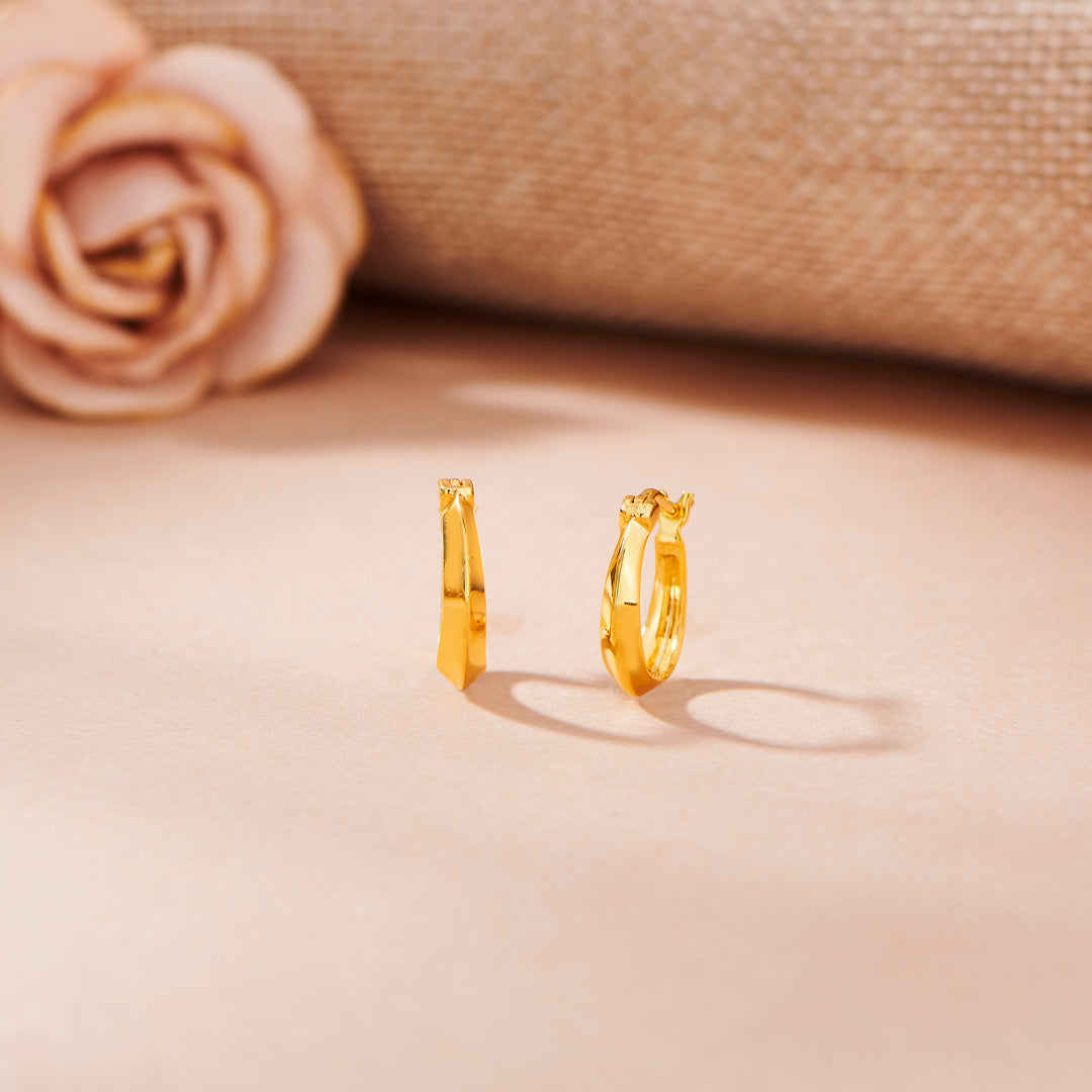 Orlisse Charm Hoops & Huggies Gold Earring
