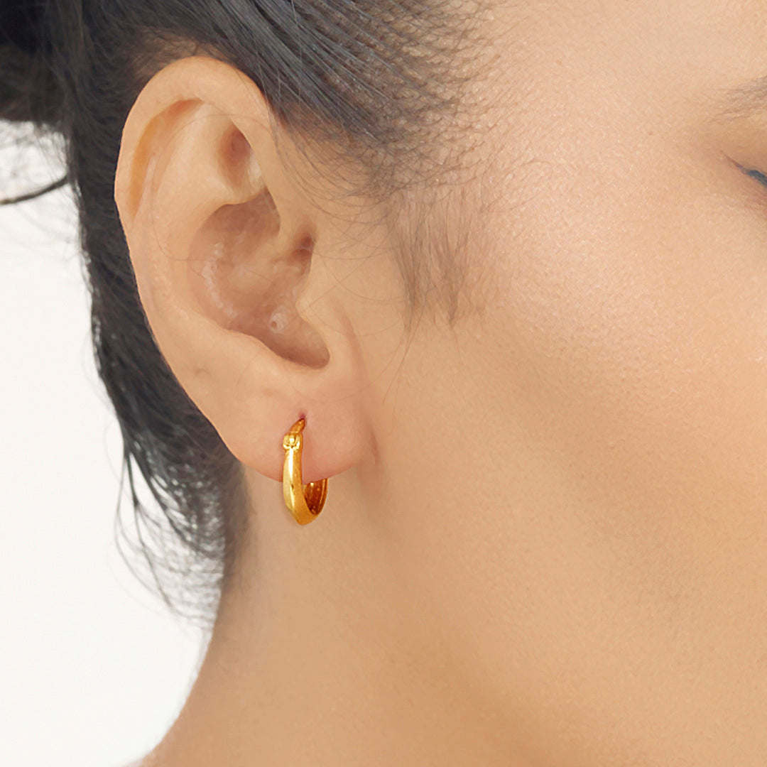 Orlisse Charm Hoops & Huggies Gold Earring