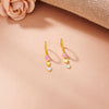Sweetheart String Hoop & Huggie Gold Earring