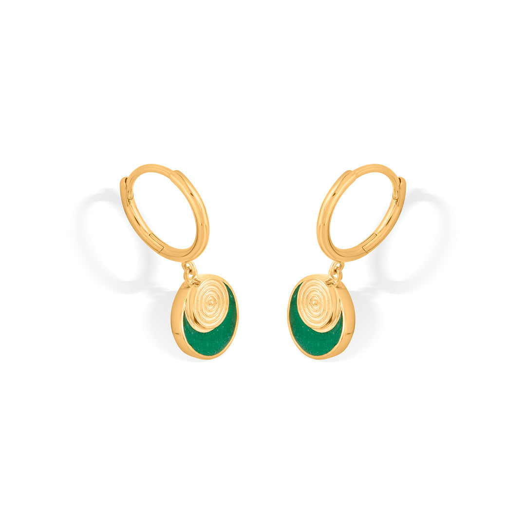 emerald meadow hoop & huggie gold earring