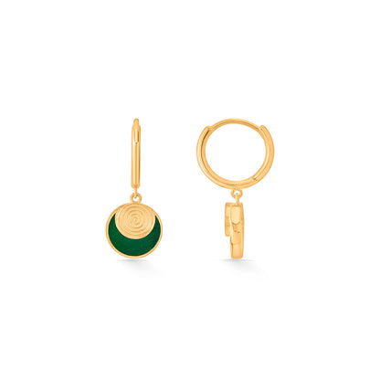 Emerald Meadow Hoop & Huggie Gold Earring