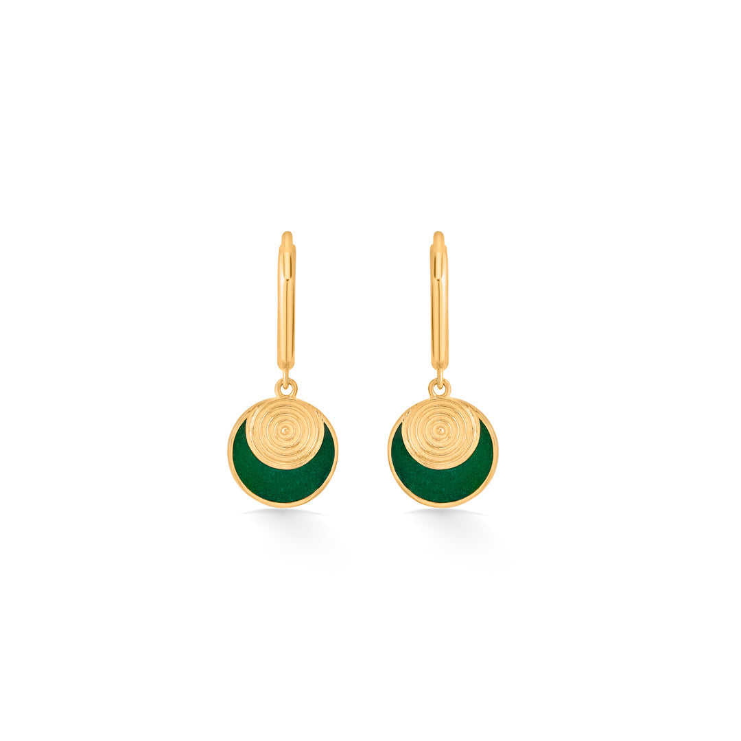 emerald meadow hoop & huggie gold earring
