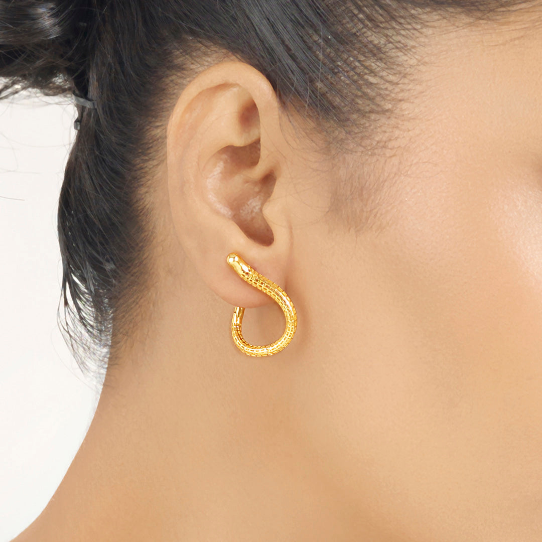 River Loop Hoop & Huggie Gold Earring
