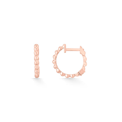 Textura Glow Hoop & Huggie Gold Earring