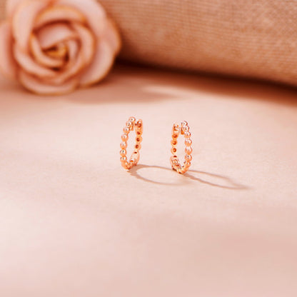 Textura Glow Hoop & Huggie Gold Earring