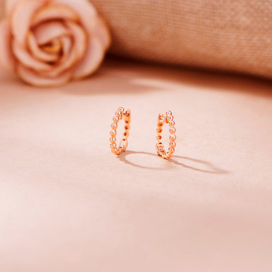 Textura Glow Hoop & Huggie Gold Earring