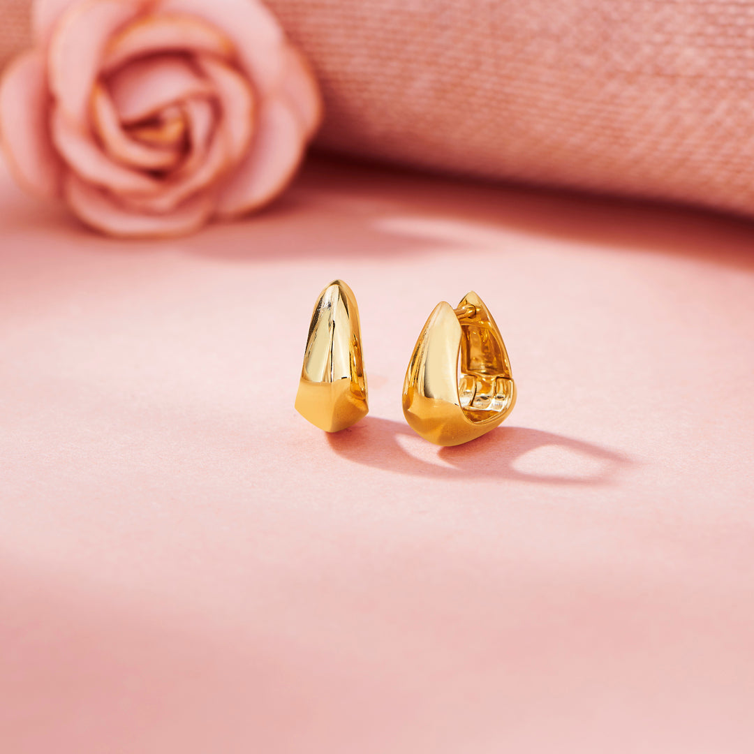 Cirvara Loop Hoops & Huggies Gold Earring