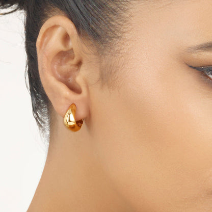 Cirvara Loop Hoops & Huggies Gold Earring