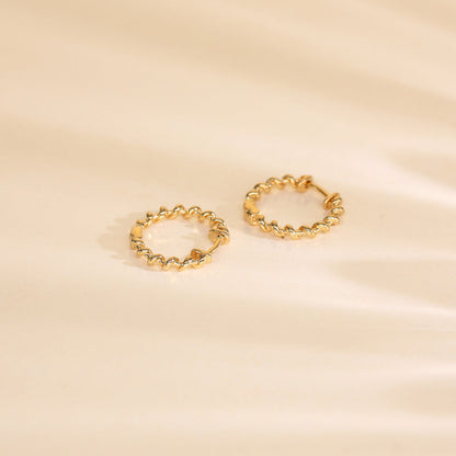 Gleam Wreath Hoops & Huggies Gold Earrings