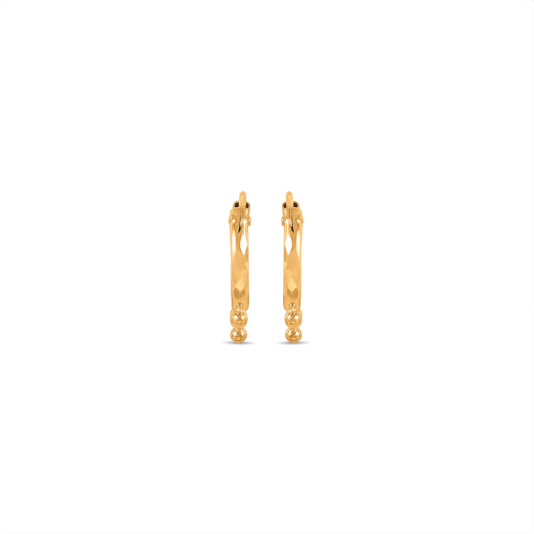 Graceful Beads Hoops & Huggies Gold Earrings