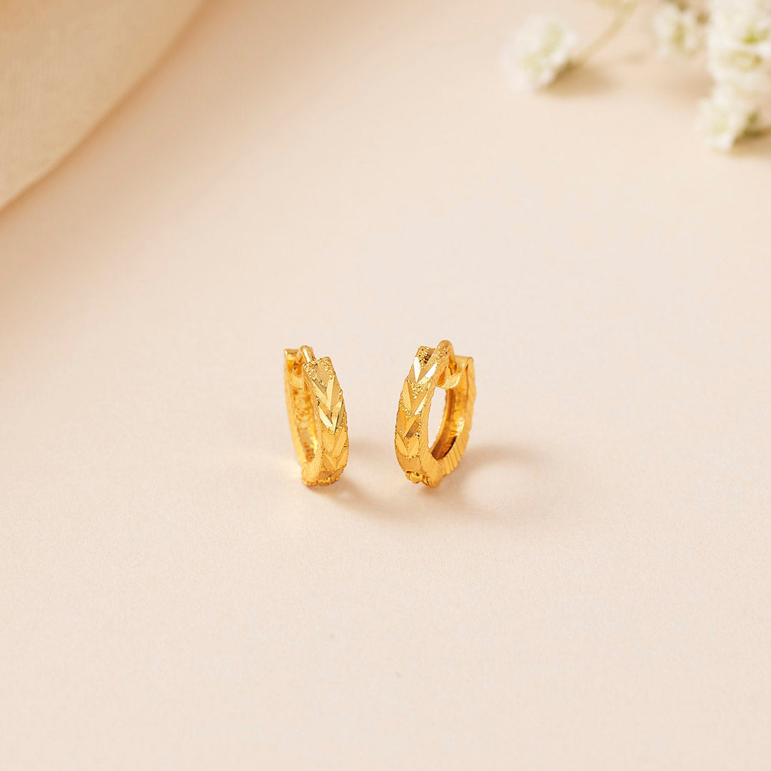 Sculpted Charm Hoops & Huggies Gold Earrings