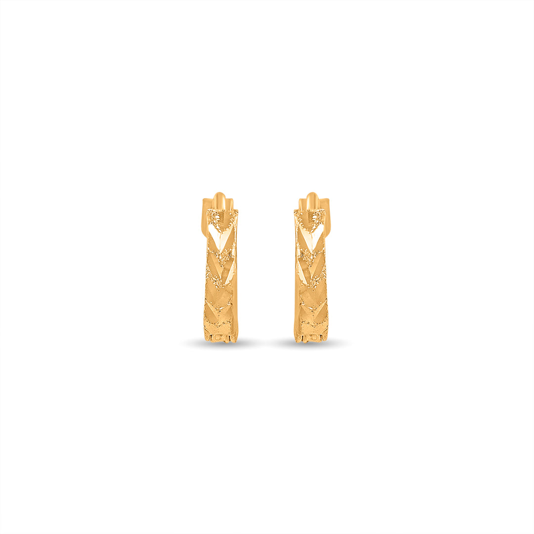 Sculpted Charm Hoops & Huggies Gold Earrings