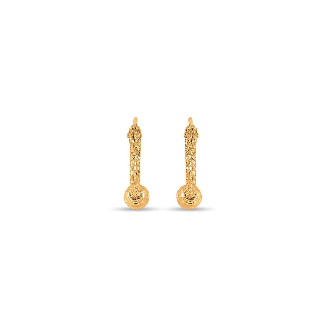 Textured Grace Hoops & Huggies Gold Earrings