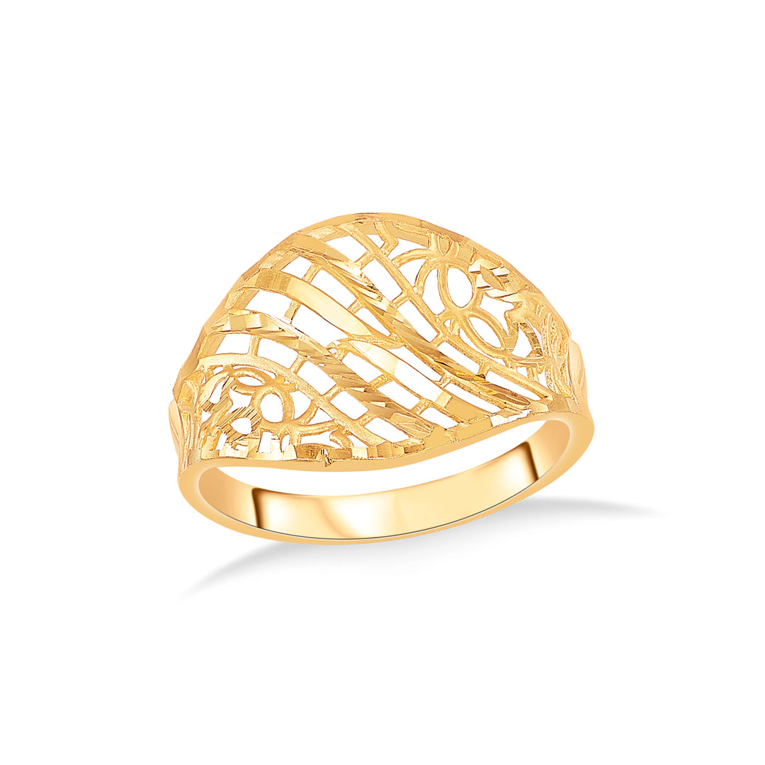 mesh marvel gold fashion ring for women