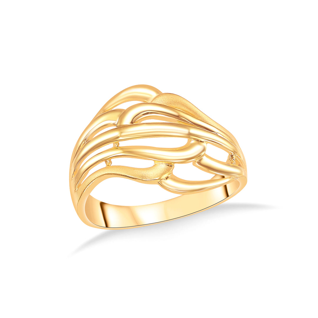 Net Elegance Gold Fashion Ring For Women