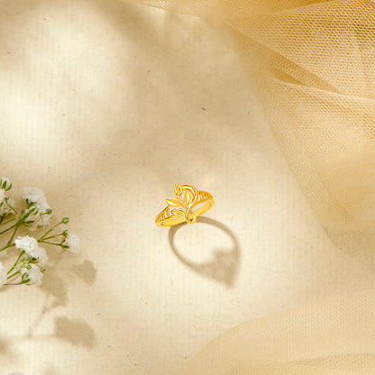 Gardenia Gleam Gold Casual Ring For Women