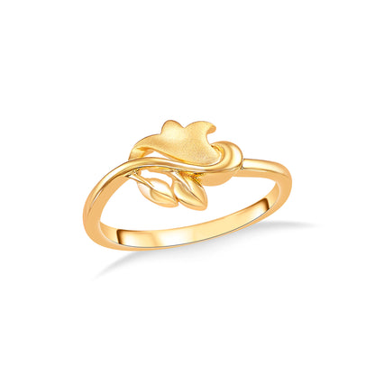 Cherry Blossom Gold Casual Ring For Women