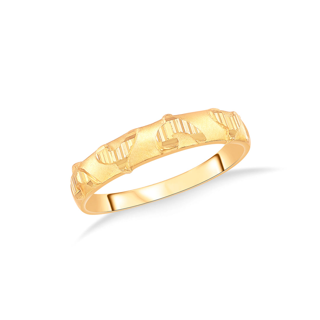 pinnacle band gold casual ring for women