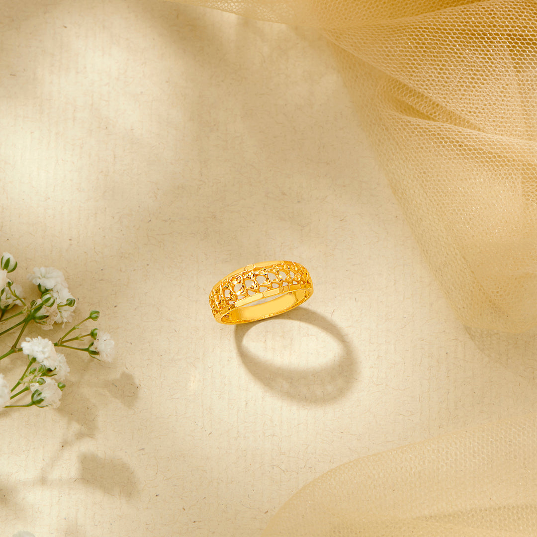 Solstice Band Gold Casual Ring For Women