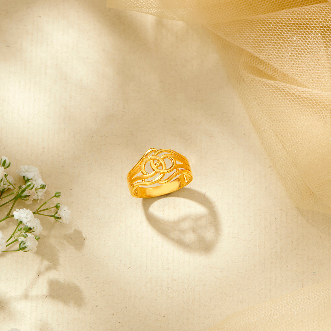Galaxy Loop Gold Fashion Ring For Women