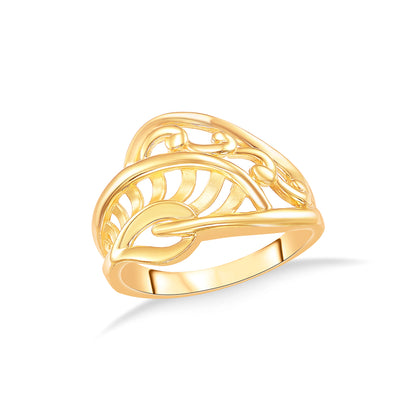 Elysian Twist Gold Fashion Ring For Women