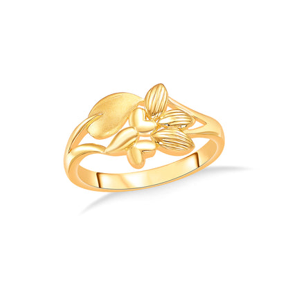 Nature's Embrace Gold Casual Ring For Women