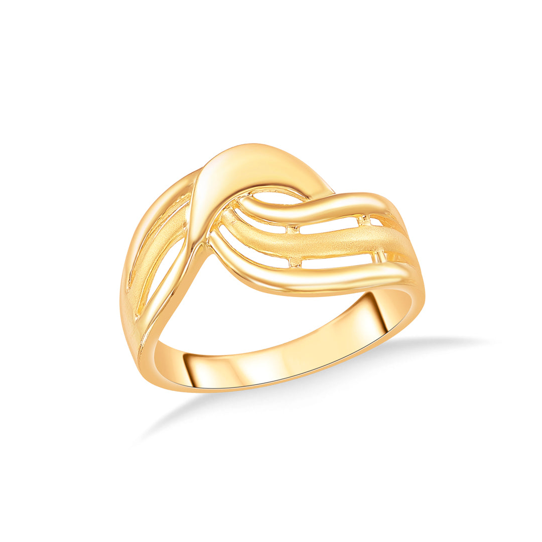Tranquil Twist Gold Casual Ring For Women