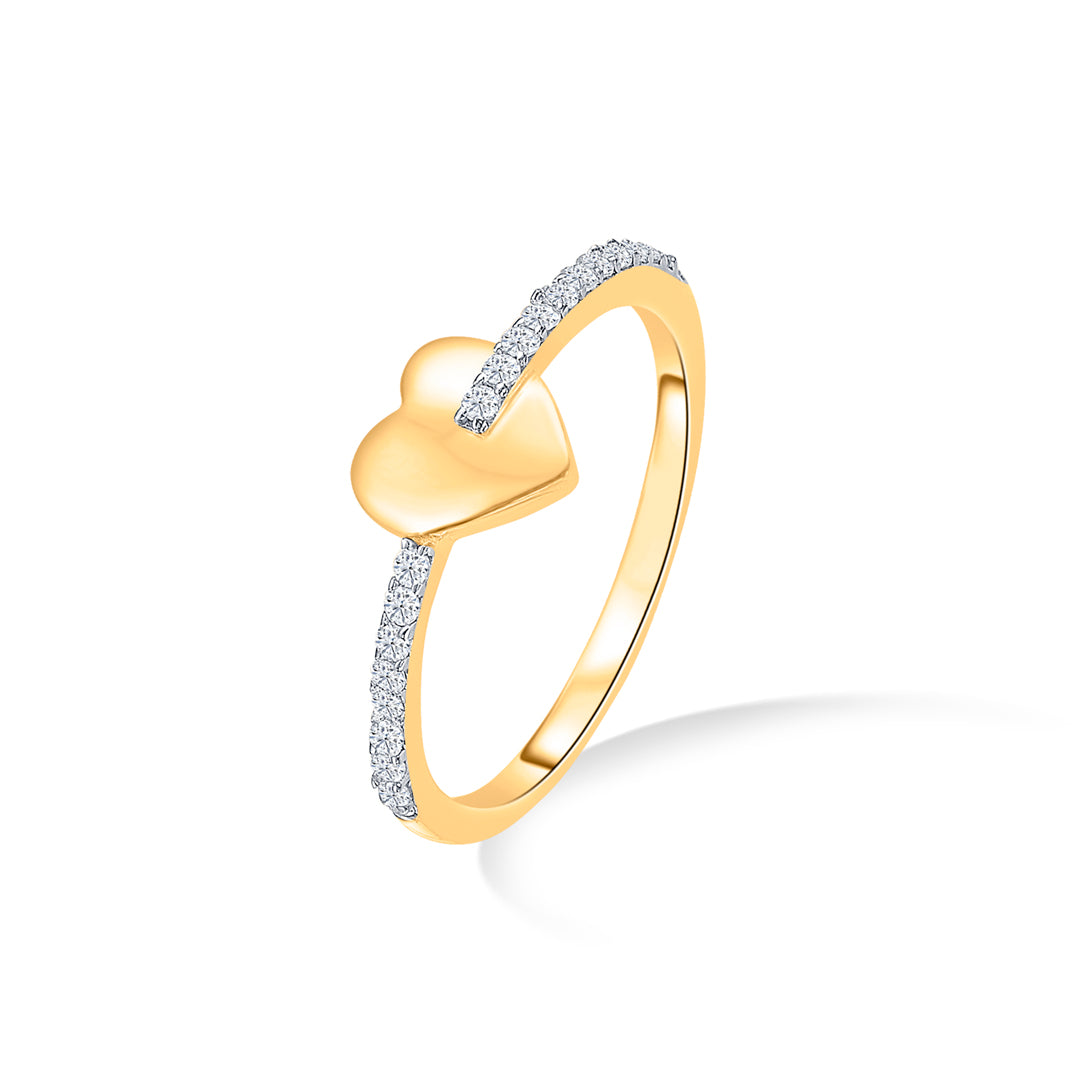 heart spritz gold casual ring