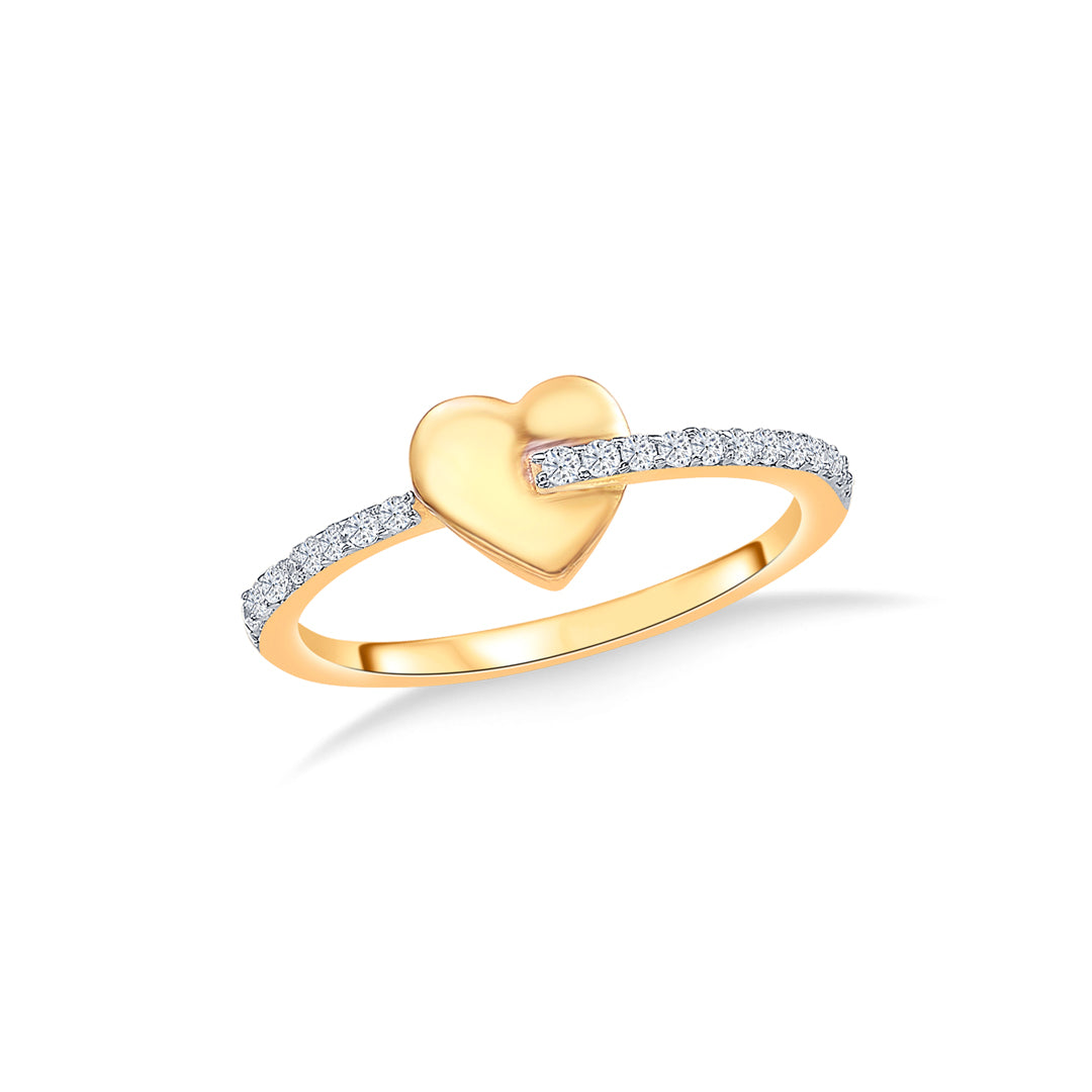Heart Spritz Gold Casual Ring