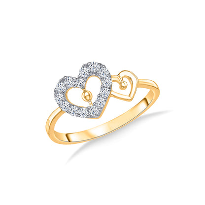 Hearts Aligned Gold Casual Ring