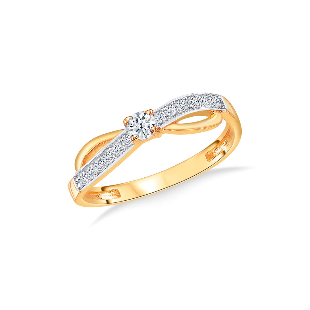 Royal Crest Gold Casual Ring For Women