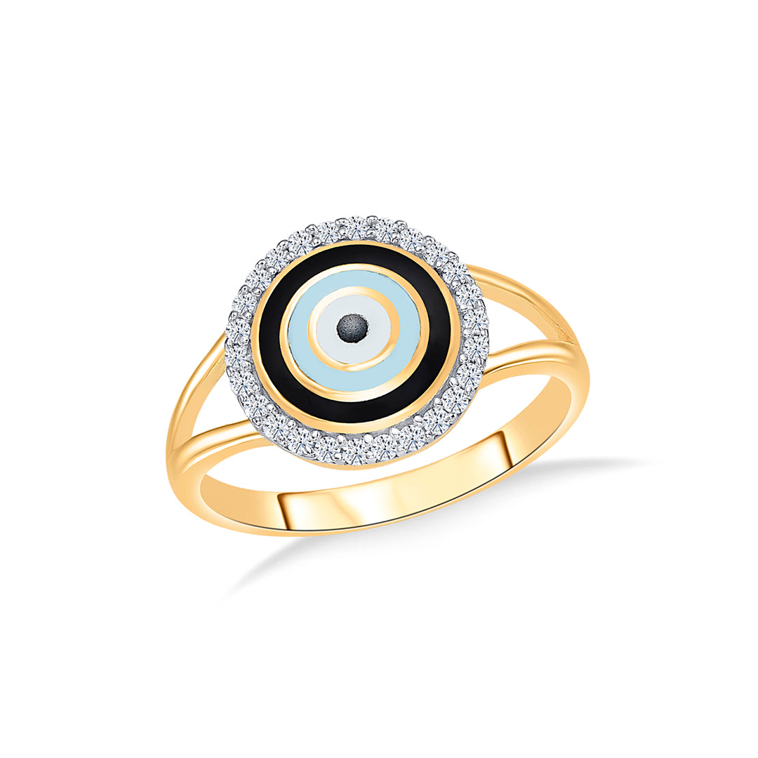 Evil Eye Gold Casual Ring For Women