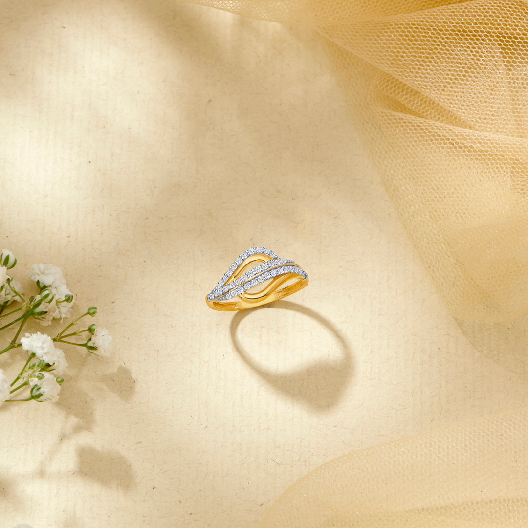 Whimsical Gold Fashion Ring For Women