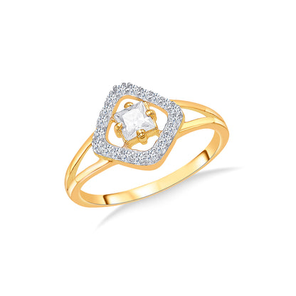 Square Symphony Gold Fashion Ring For Women