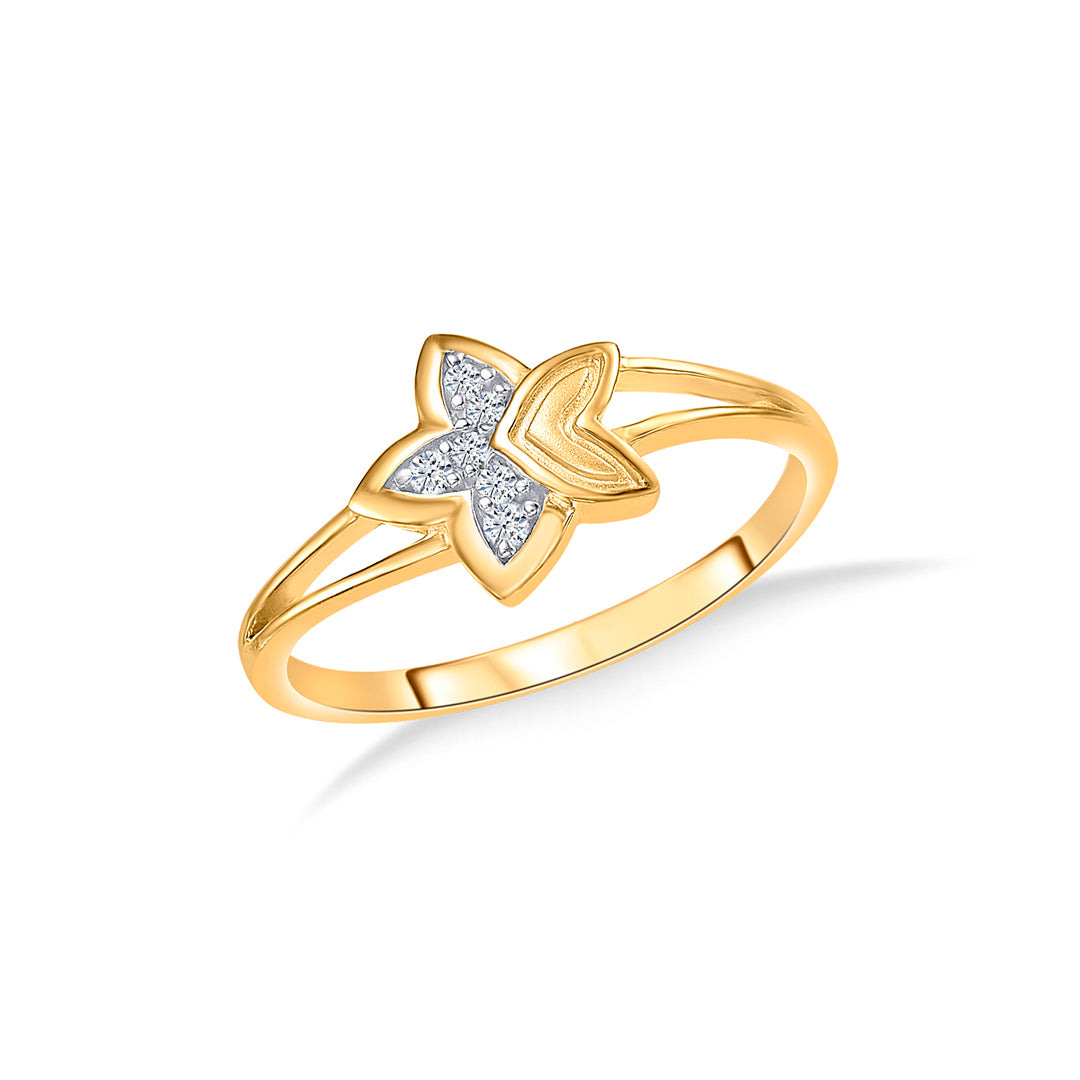 Starlit Radiance Gold Casual Ring For Women
