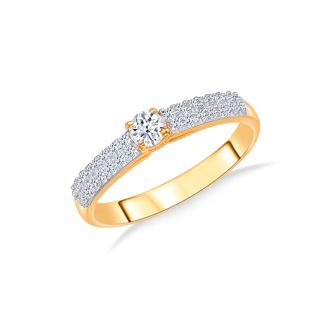 prismatic delight gold engagement ring for women