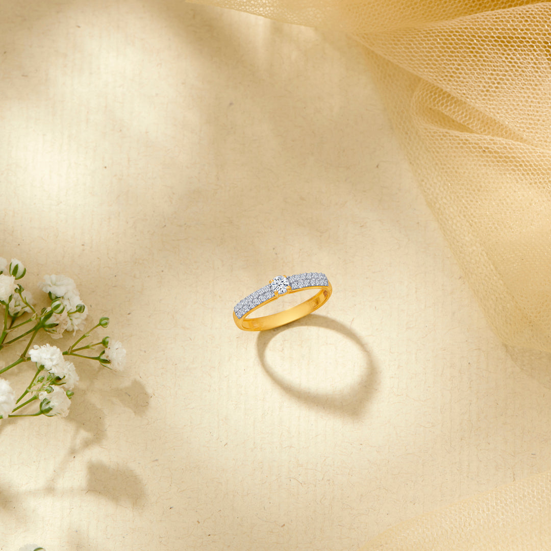 Prismatic Delight Gold Engagement Ring For Women
